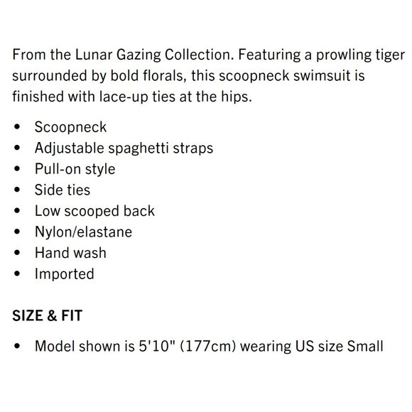 Camilla 'LUNAR GAZING' One-Piece w Tiger Swimsuit - Picture 8 of 10